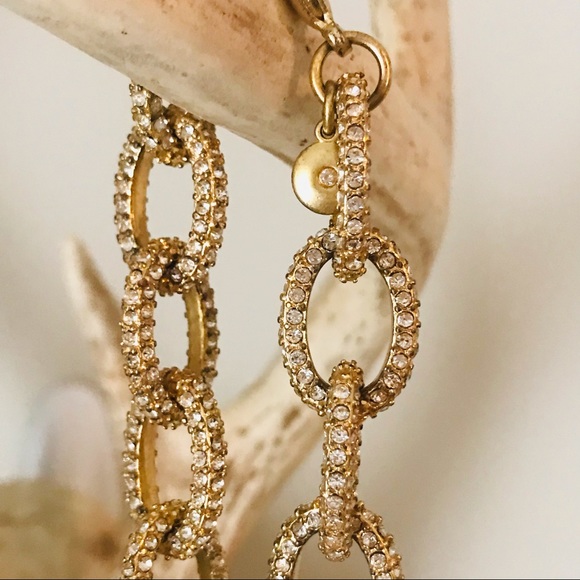 J CREW | Pavé Encrusted Gold Links - Picture 7 of 11